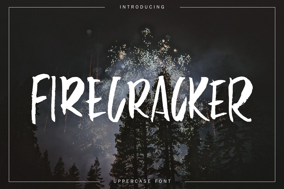 Firecracker - uppercase font cover image.
