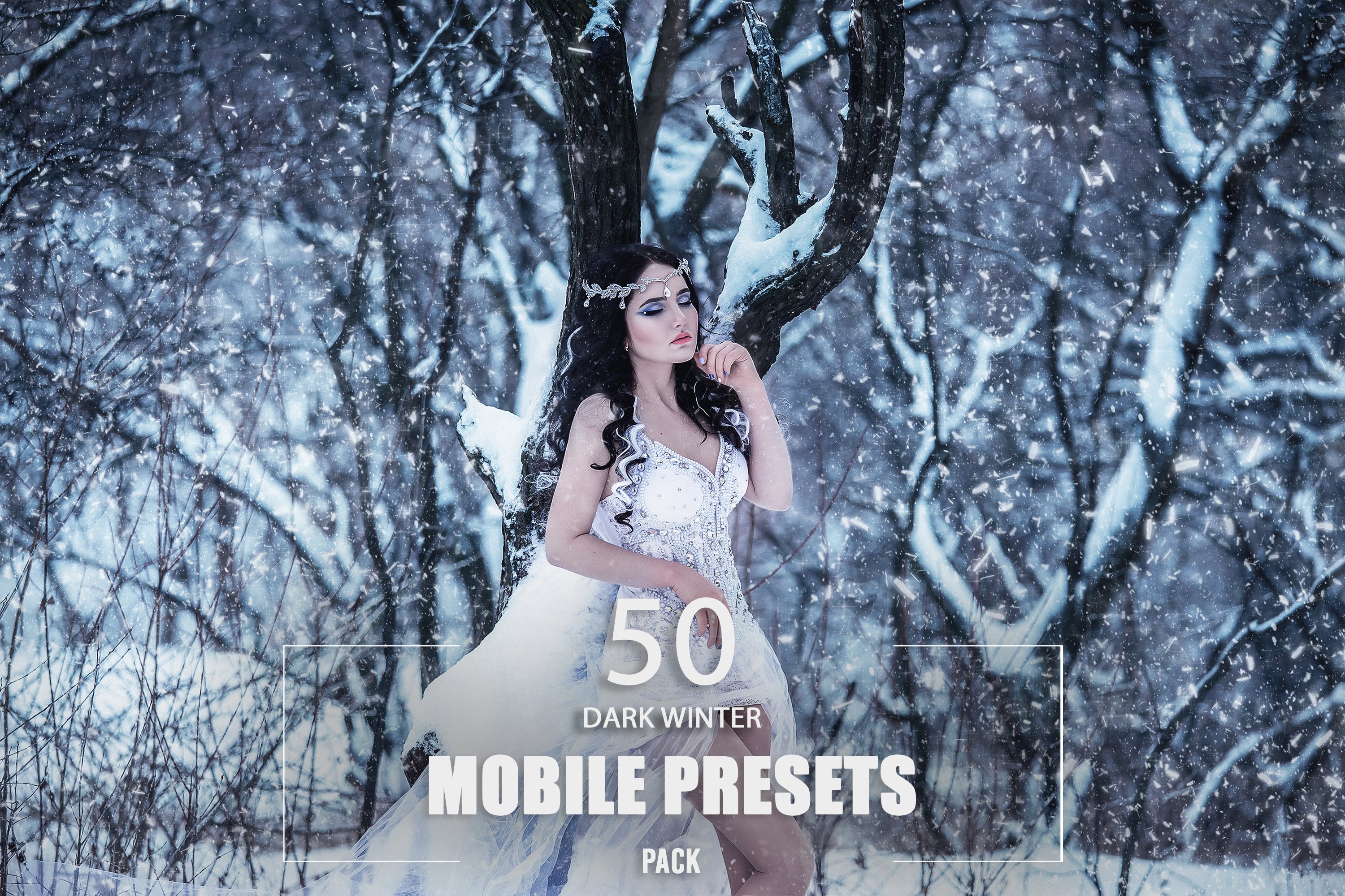 50 Dark Winter Mobile Presets Packcover image.