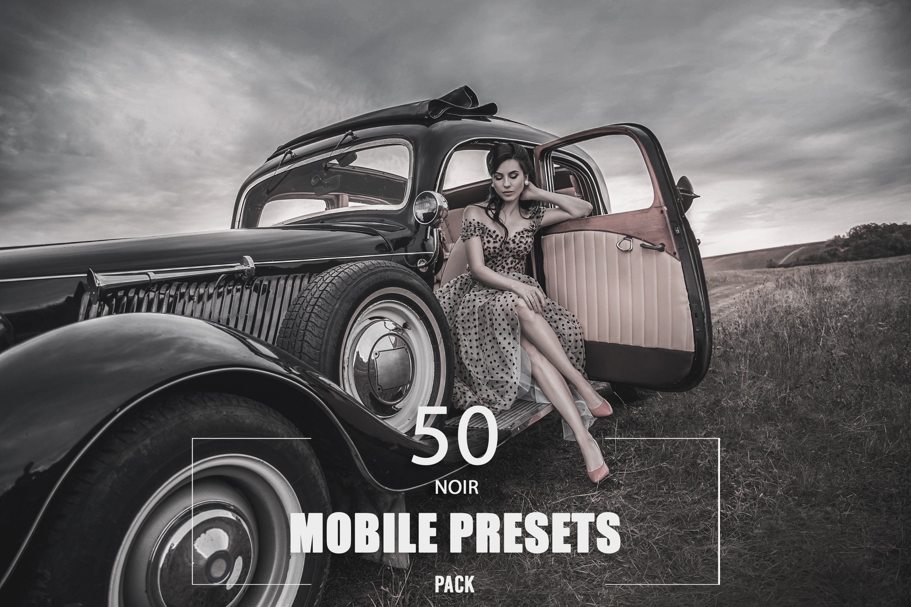 50 Noir Mobile Presets Packcover image.