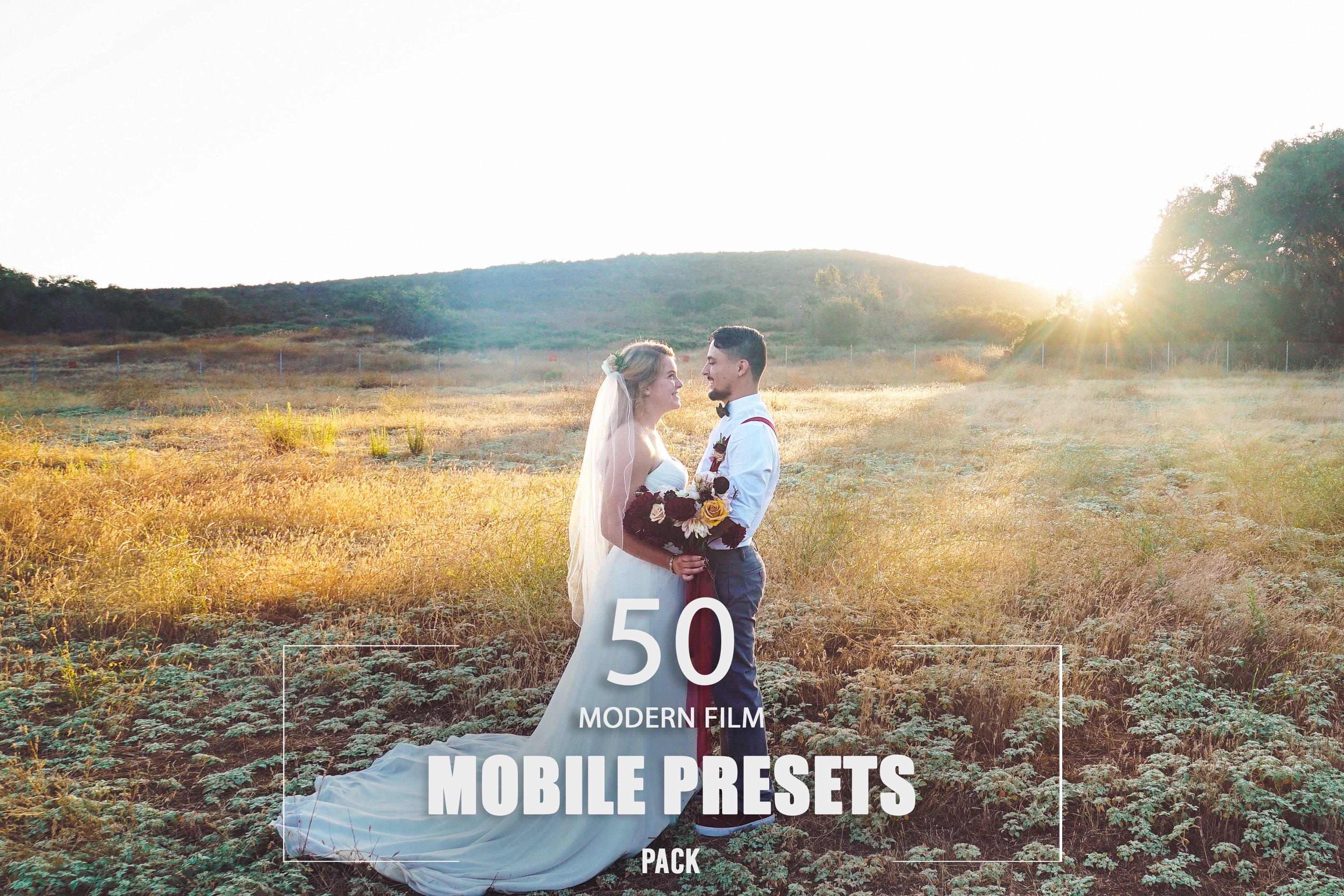 50 Modern Film Mobile Presets Packcover image.