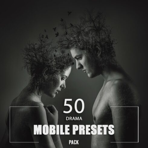 50 Drama Mobile Presets Packcover image.