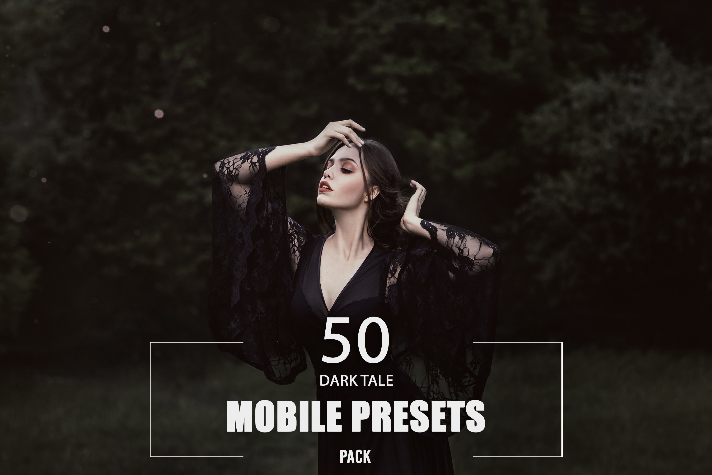 50 Dark Tale Mobile Presets Packcover image.