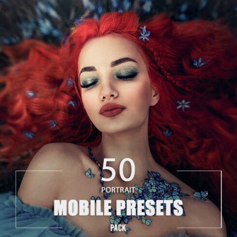 50 Portrait Mobile Presets Packcover image.