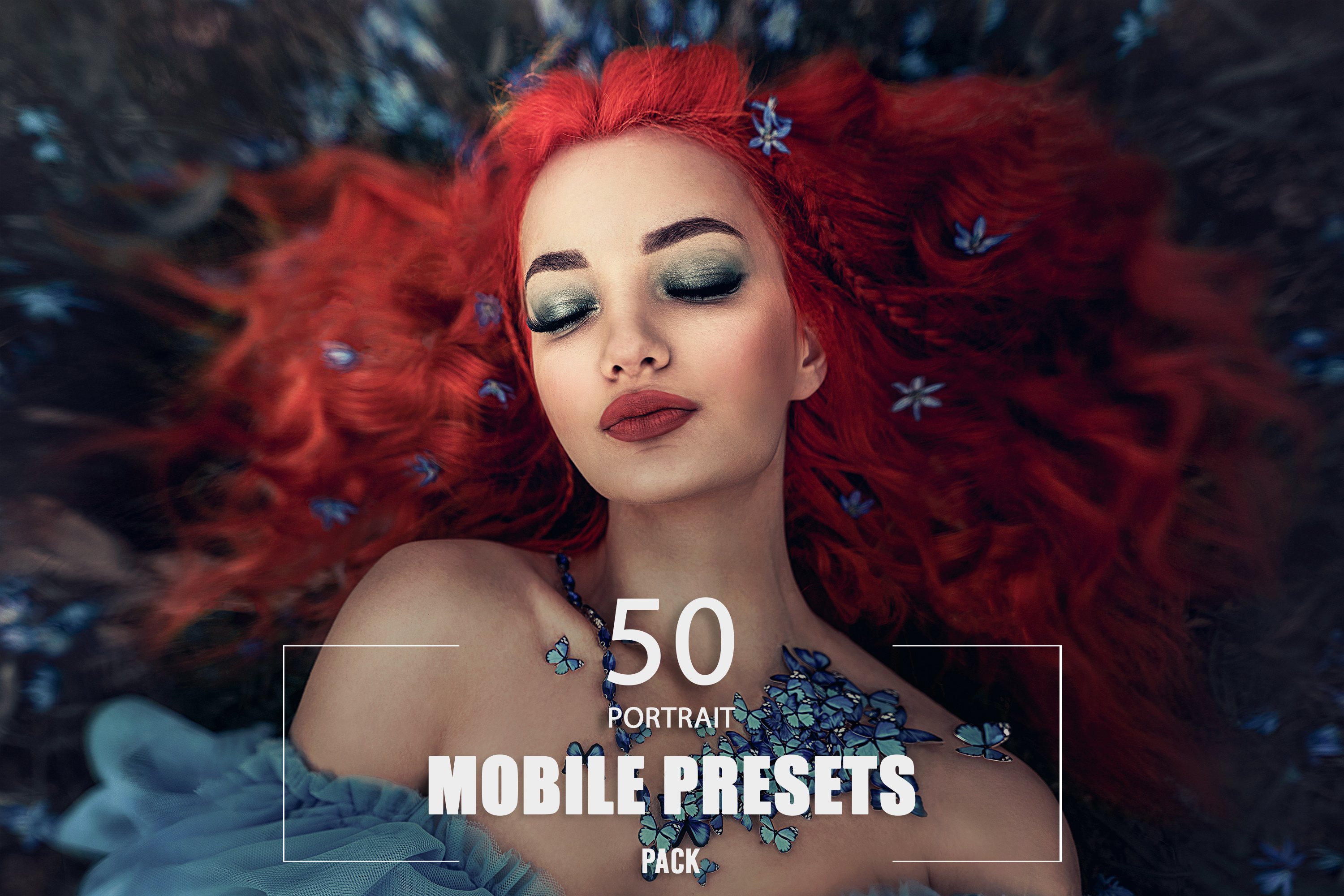 50 Portrait Mobile Presets Packcover image.