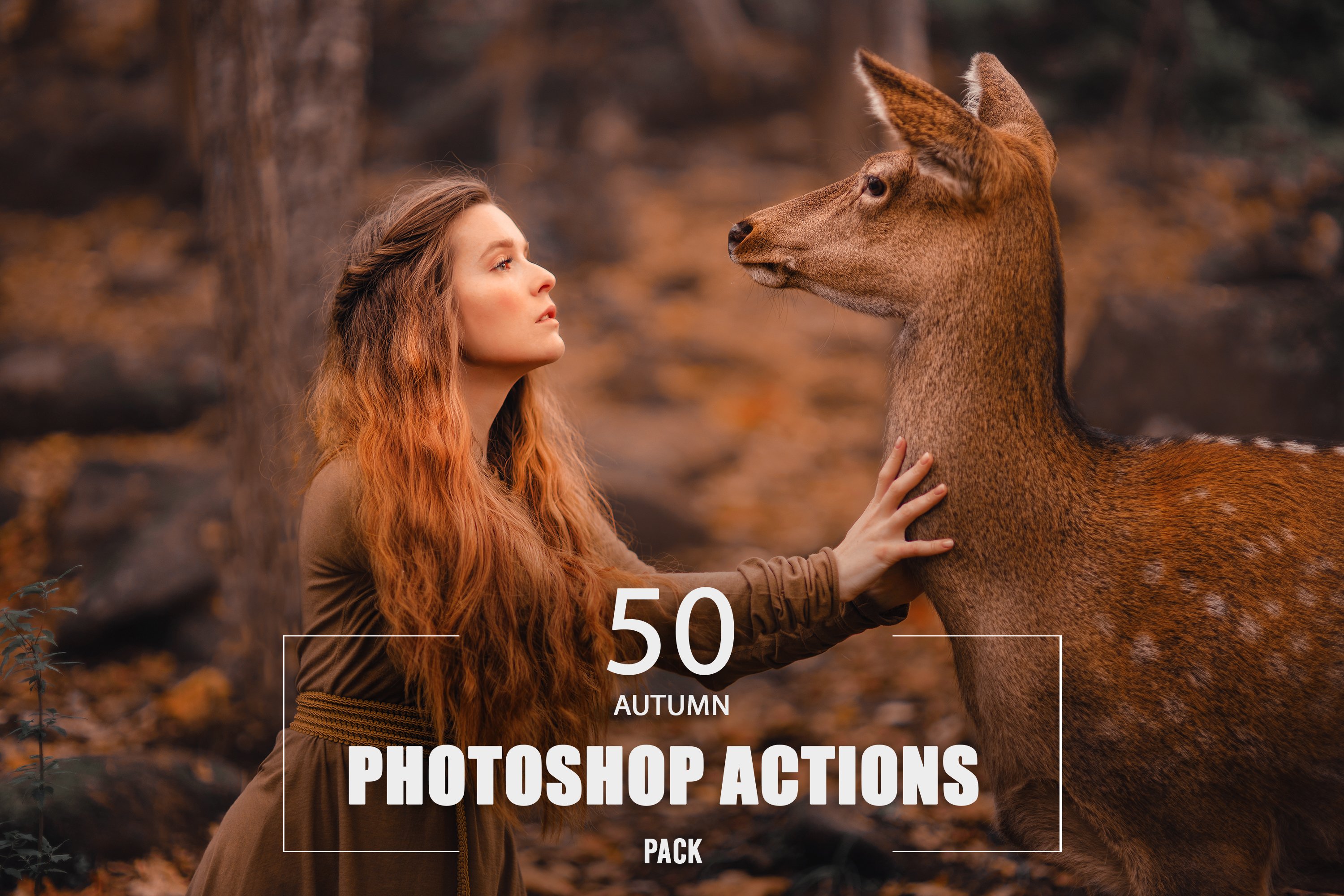 50 Autumn Photoshop Actionscover image.