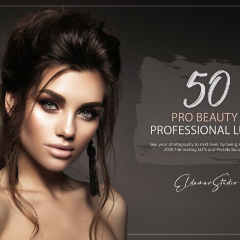 50 Pro Beauty LUTs and Presets Packcover image.