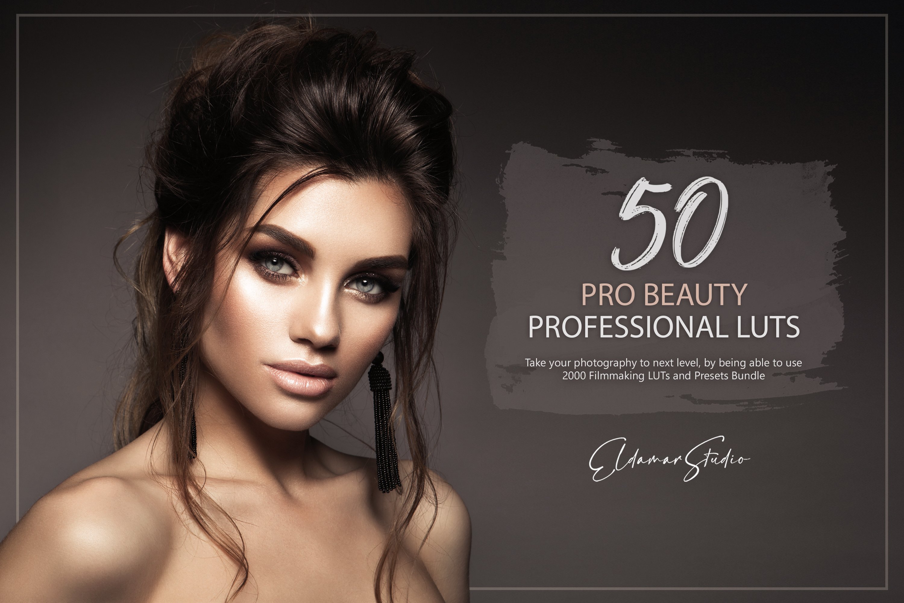 50 Pro Beauty LUTs and Presets Packcover image.