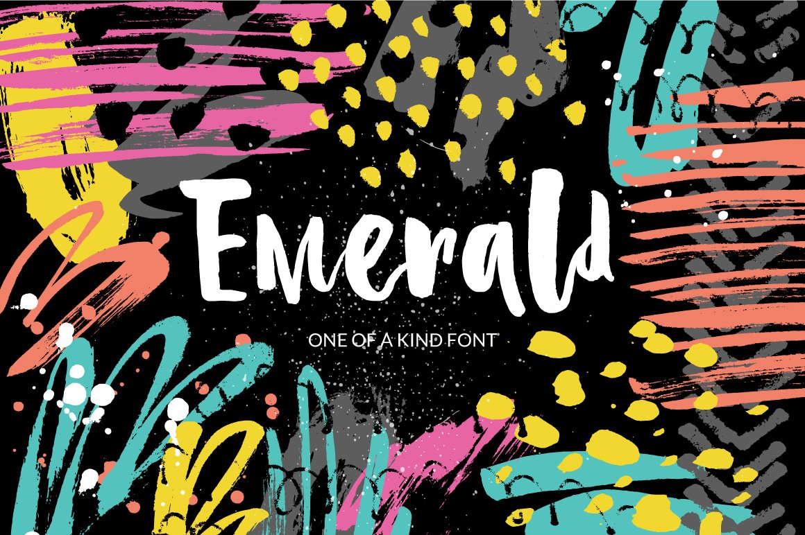 Emerald - playful brush font cover image.