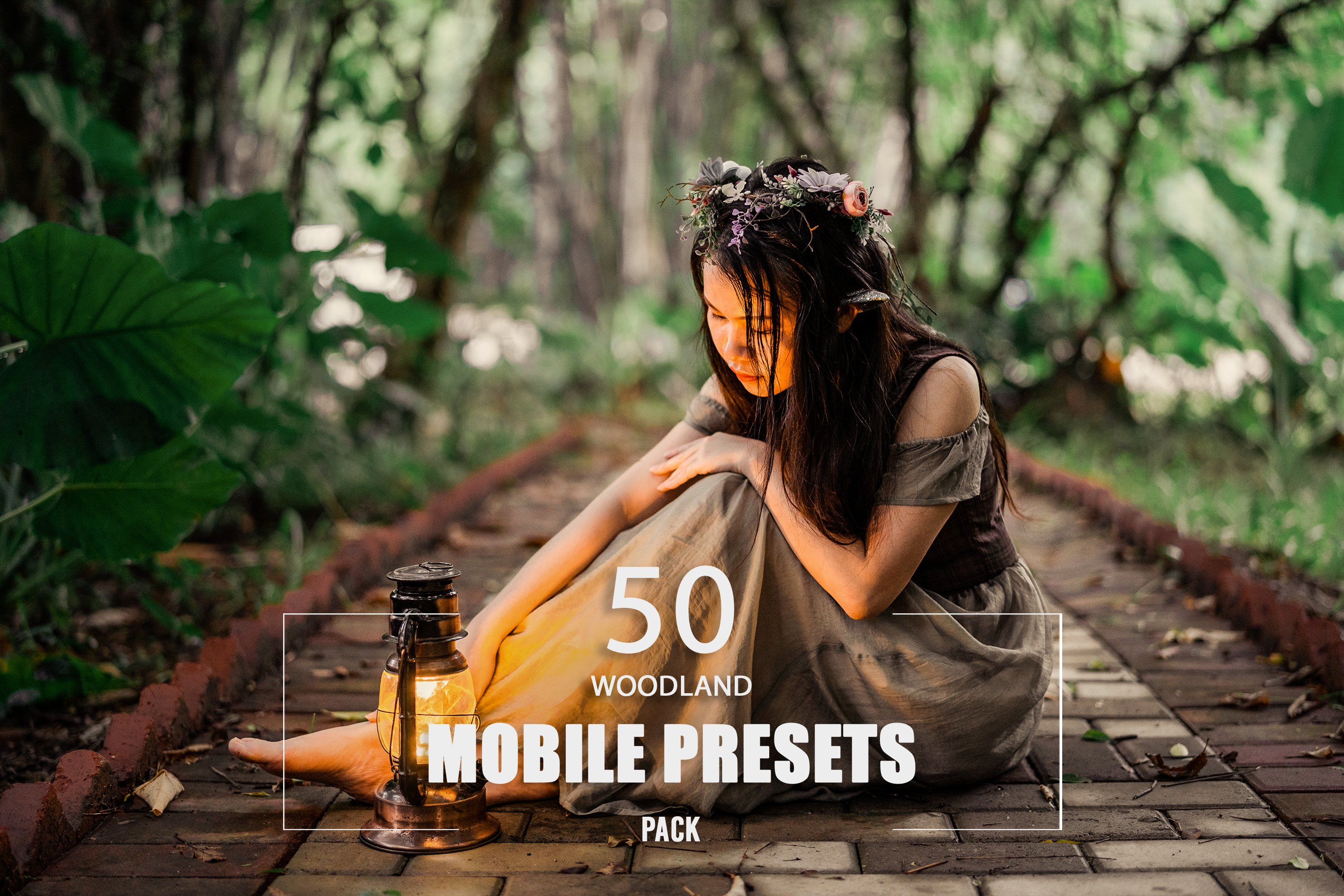 50 Woodland Mobile Presets Packcover image.