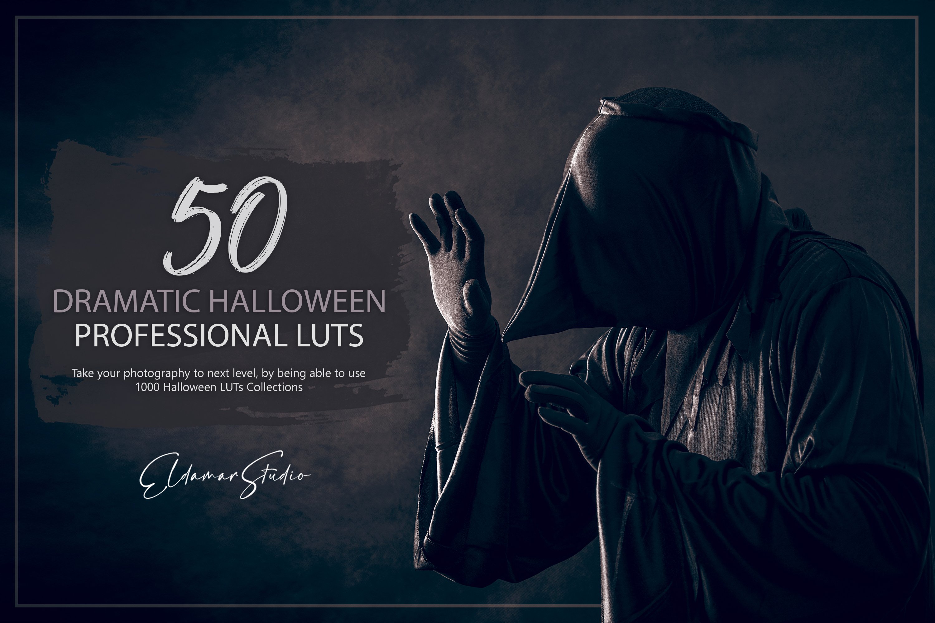 50 Dramatic Halloween LUTs Packcover image.