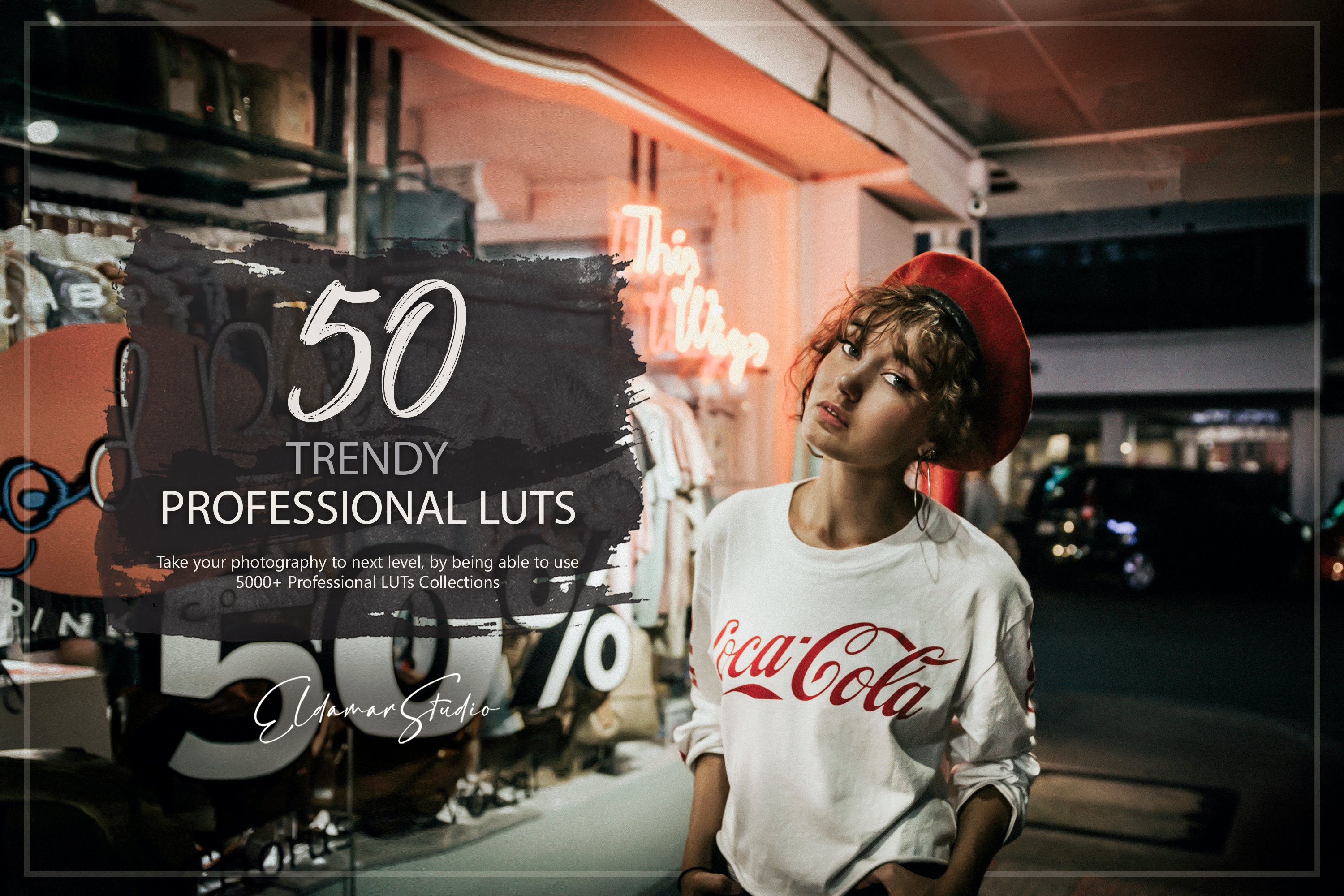 50 Trendy LUTs Packcover image.