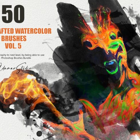 50 Handcrafted Watercolor Brushes 5cover image.