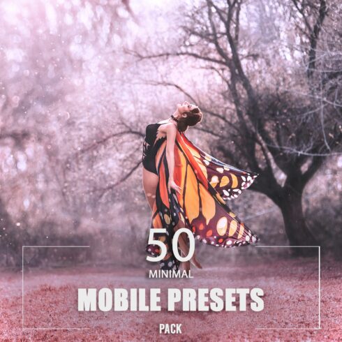 50 Minimal Mobile Presets Packcover image.