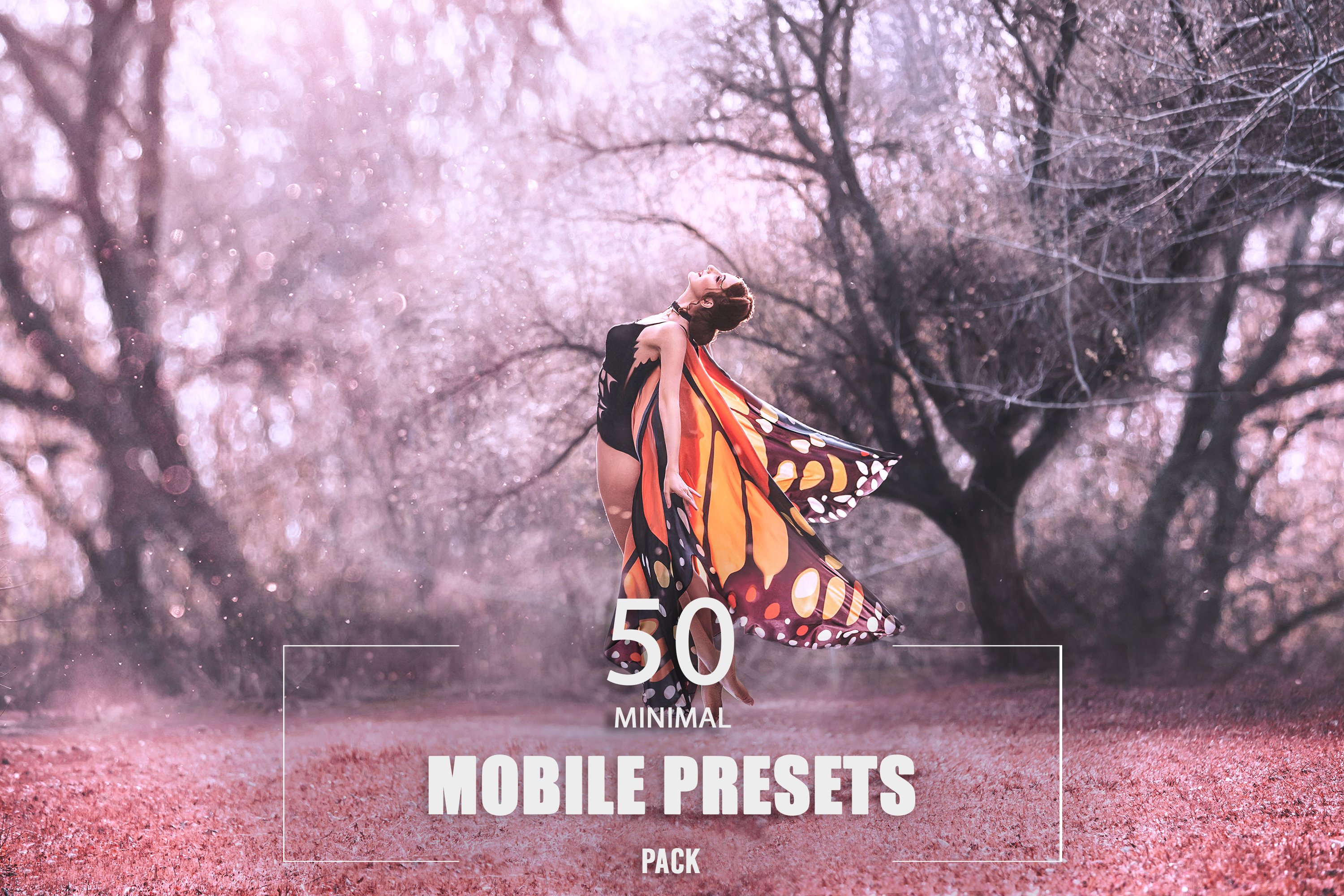 50 Minimal Mobile Presets Packcover image.