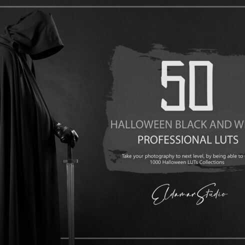 50 Halloween Black and White LUTscover image.