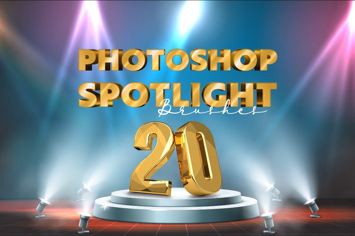 20 Spotlight Brushes for Photoshopcover image.