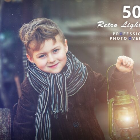 50 Retro Light Leaks Photo Overlayscover image.