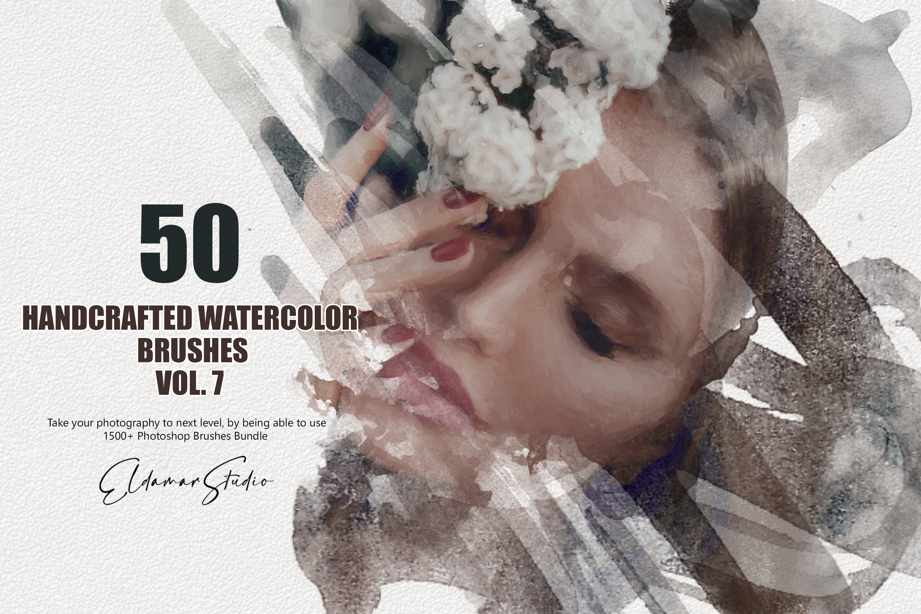 50 Handcrafted Watercolor Brushes 7cover image.
