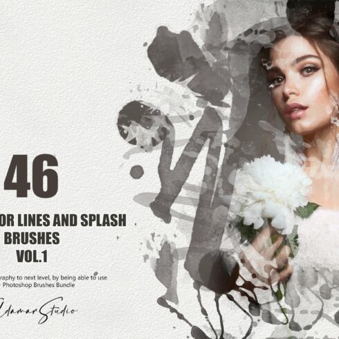 46 Watercolor Splash Brushes - Vol.1cover image.