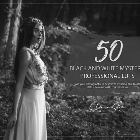 50 Black and White Mystery LUTs Packcover image.