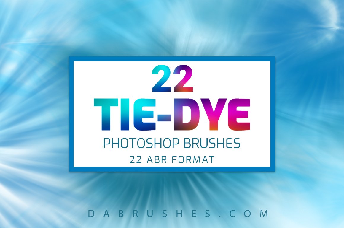 22 Tie Dye Photoshop Brushescover image.