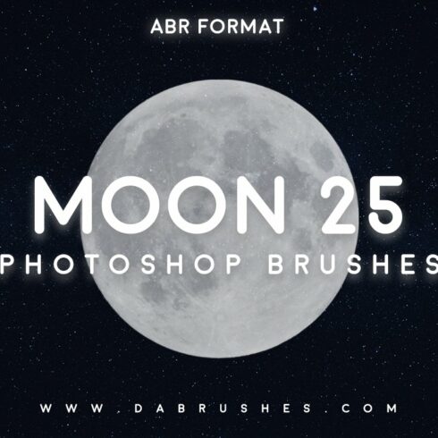 25 Moon Brushes For Photoshopcover image.