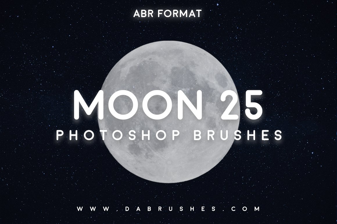 25 Moon Brushes For Photoshopcover image.