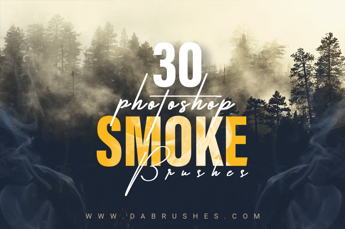 30 Smoke Photoshop Brushescover image.