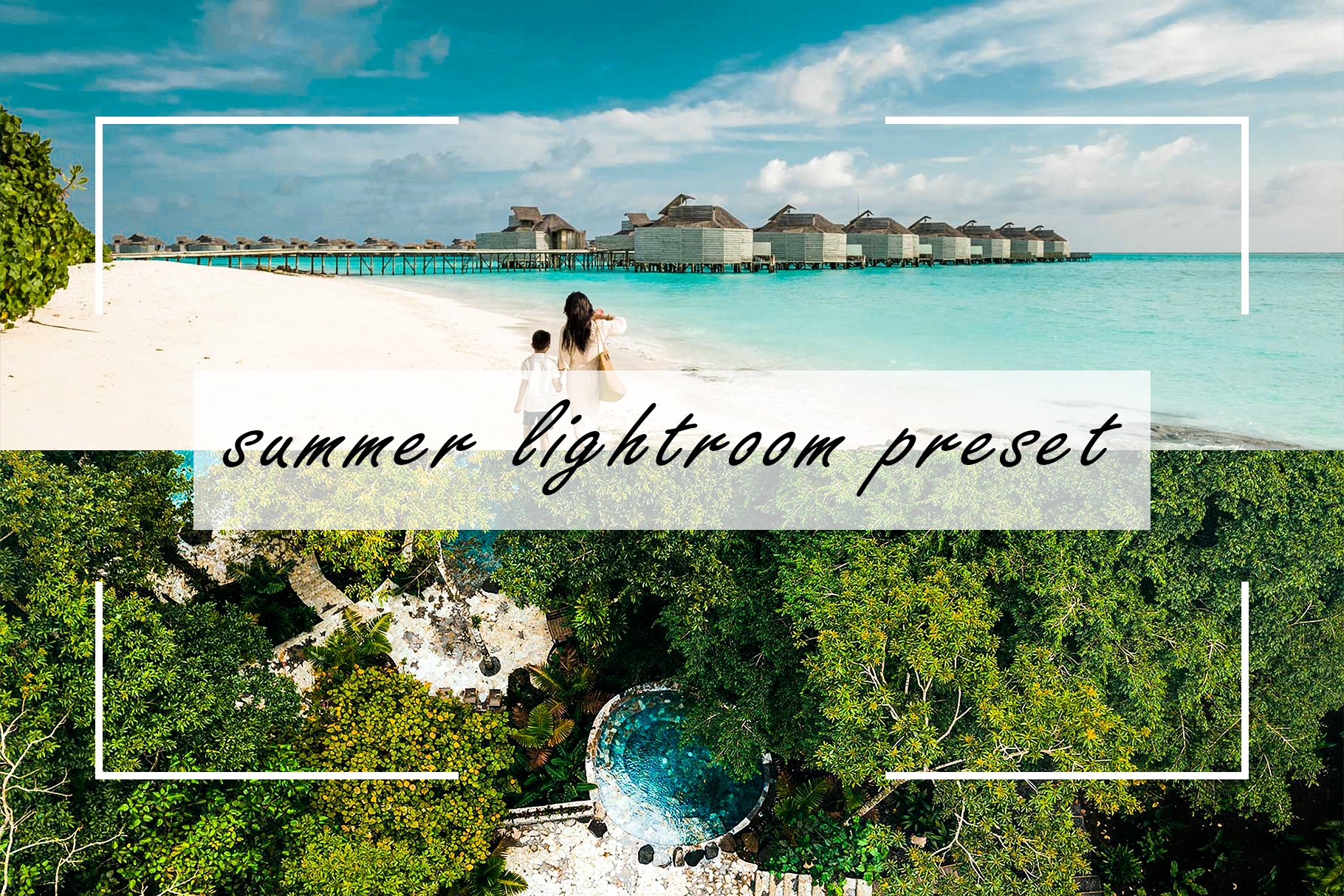 60 summer lightroom preset bundlepreview image.