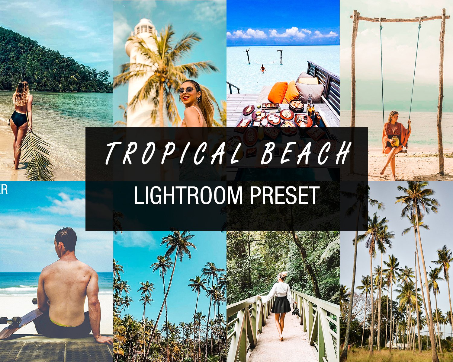 tropical beach lightroom presetcover image.