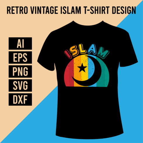 Retro Vintage Islam T-Shirt Design cover image.
