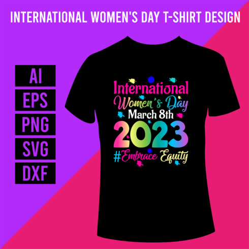 Embrace Equity Womens T-Shirt Design cover image.