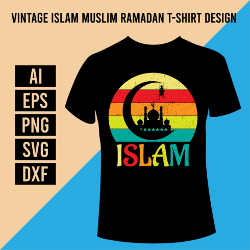 Vintage Islam Muslim Ramadan T-Shirt Design cover image.