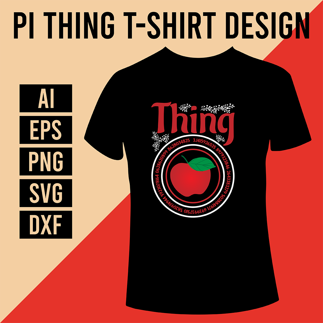 Pi Thing T-Shirt Design cover image.