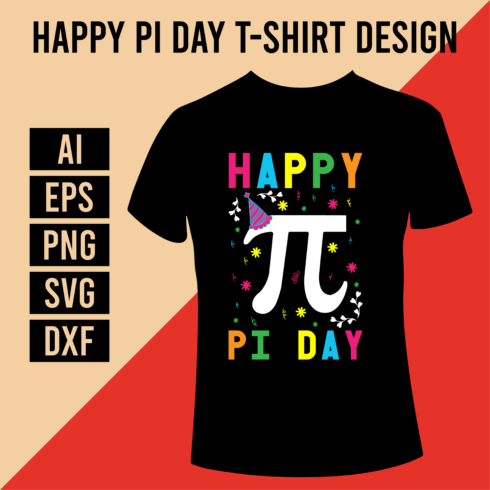Happy Pi Day T-Shirt Design cover image.