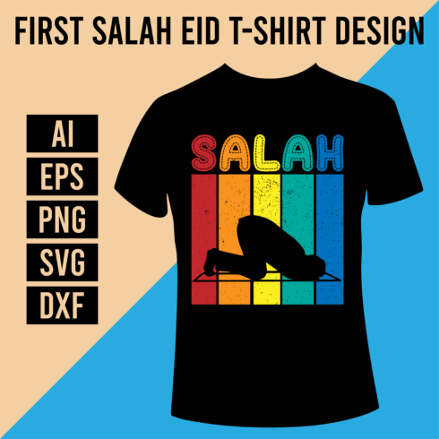 First Salah Eid T-Shirt Design cover image.