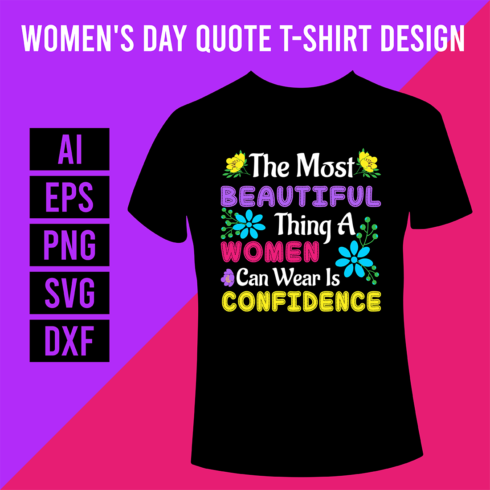 Womens Day Quote T-Shirt Design cover image.