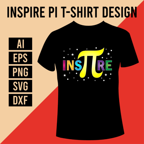 Inspire Pi T-Shirt Design cover image.