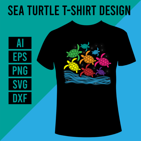 Sea Turtle T-Shirt Design cover image.