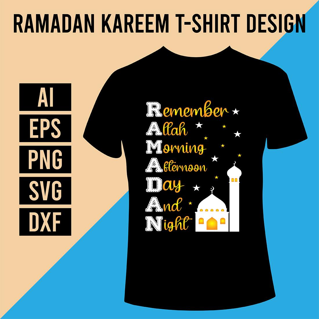 Ramadan Kareem T-Shirt Design cover image.