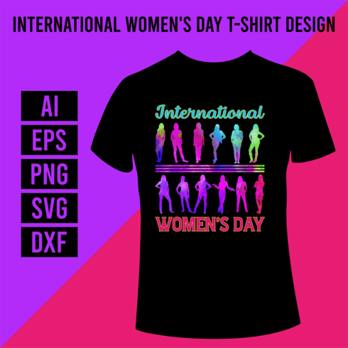 International Womens Day T-Shirt Design cover image.