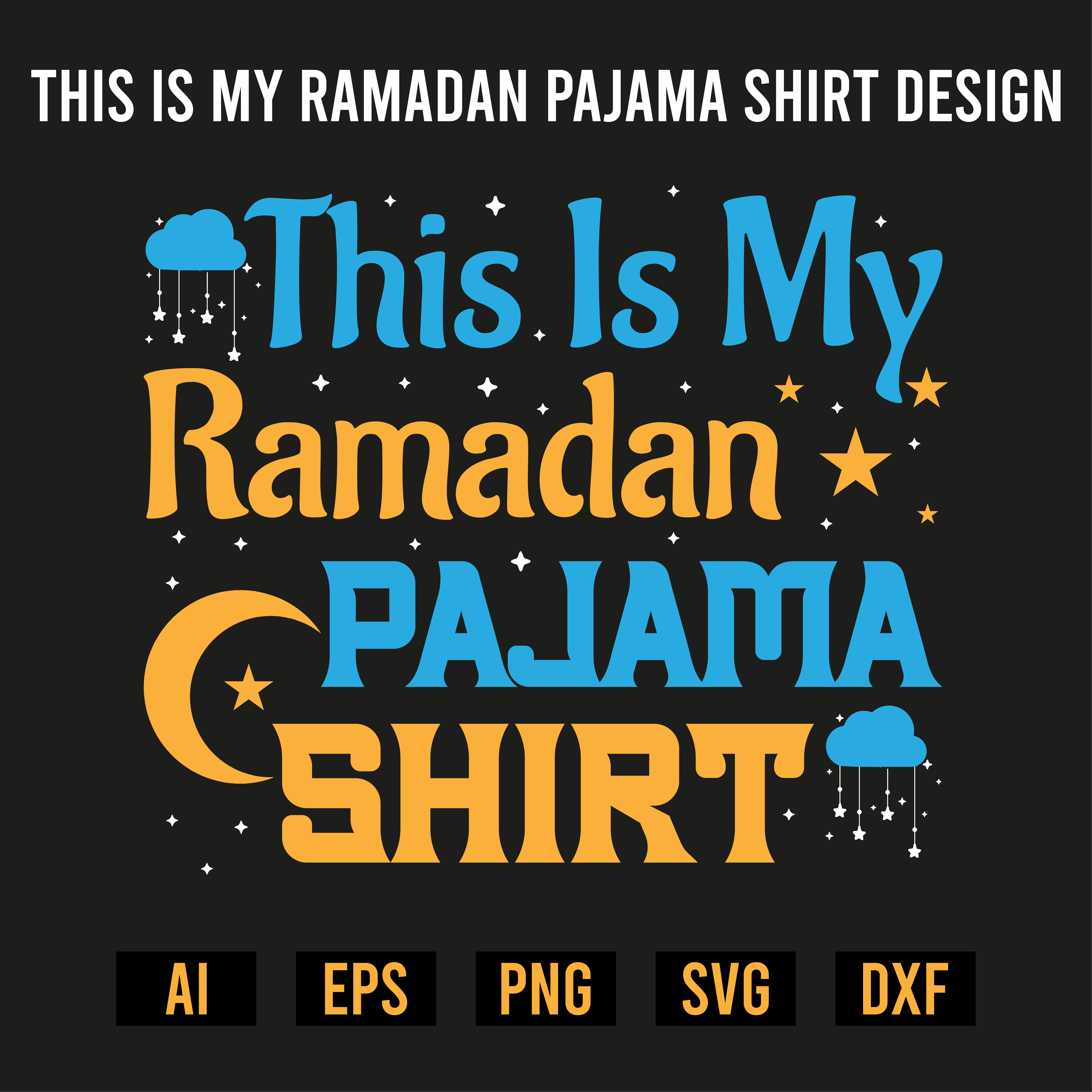 This Is My Ramadan Pajama T-Shirt Design preview image.