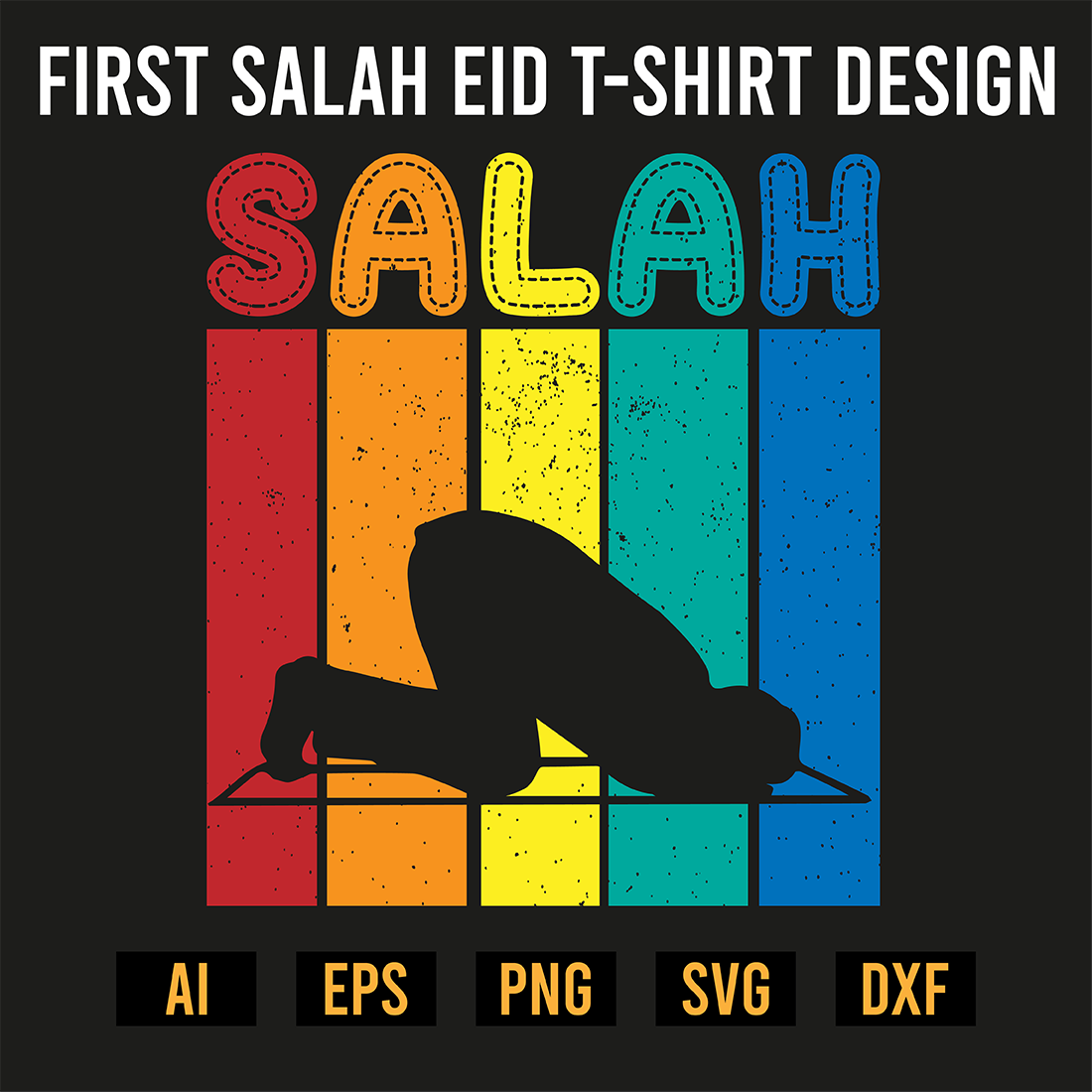 First Salah Eid T-Shirt Design preview image.