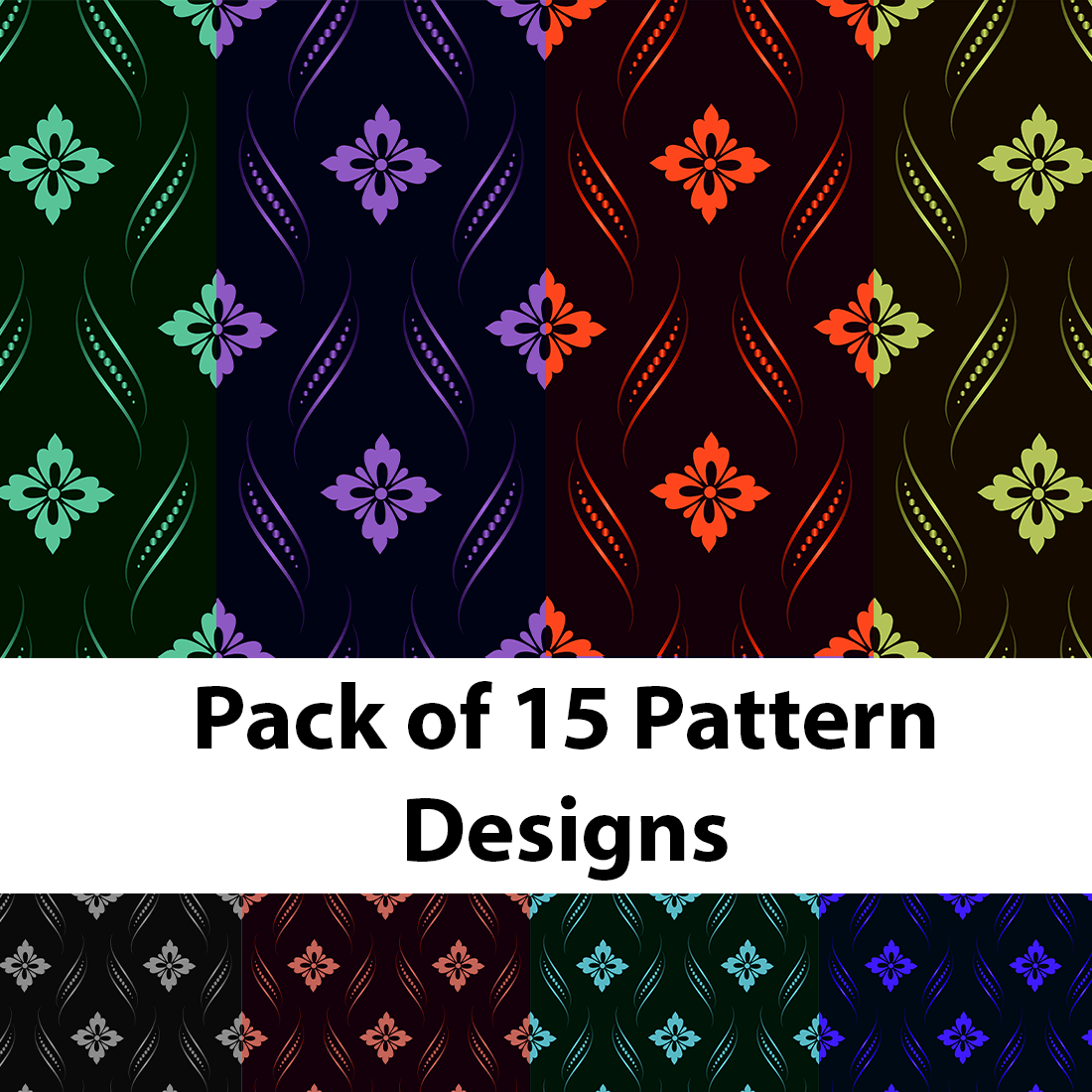 ornamental seamless pattern preview image.
