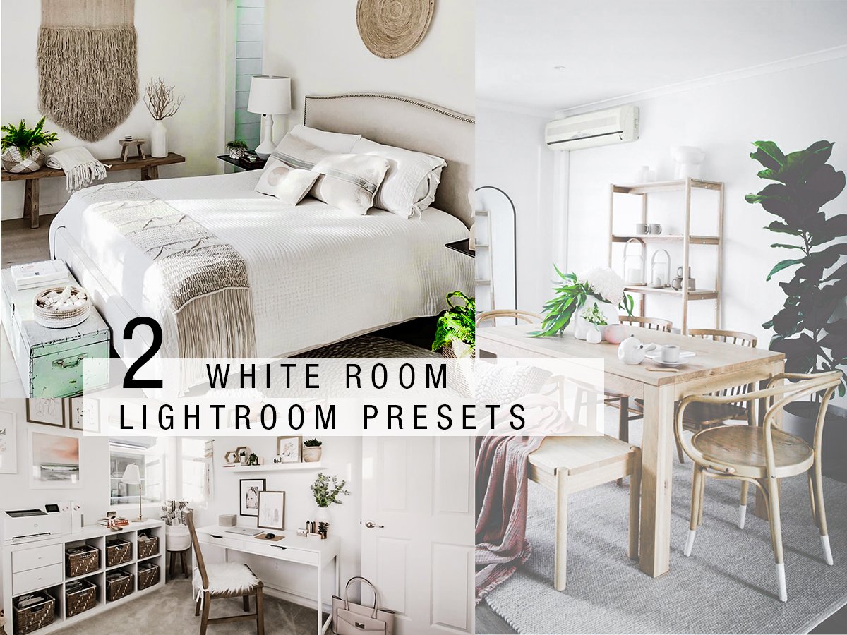 6 white room lightroom presets v1cover image.