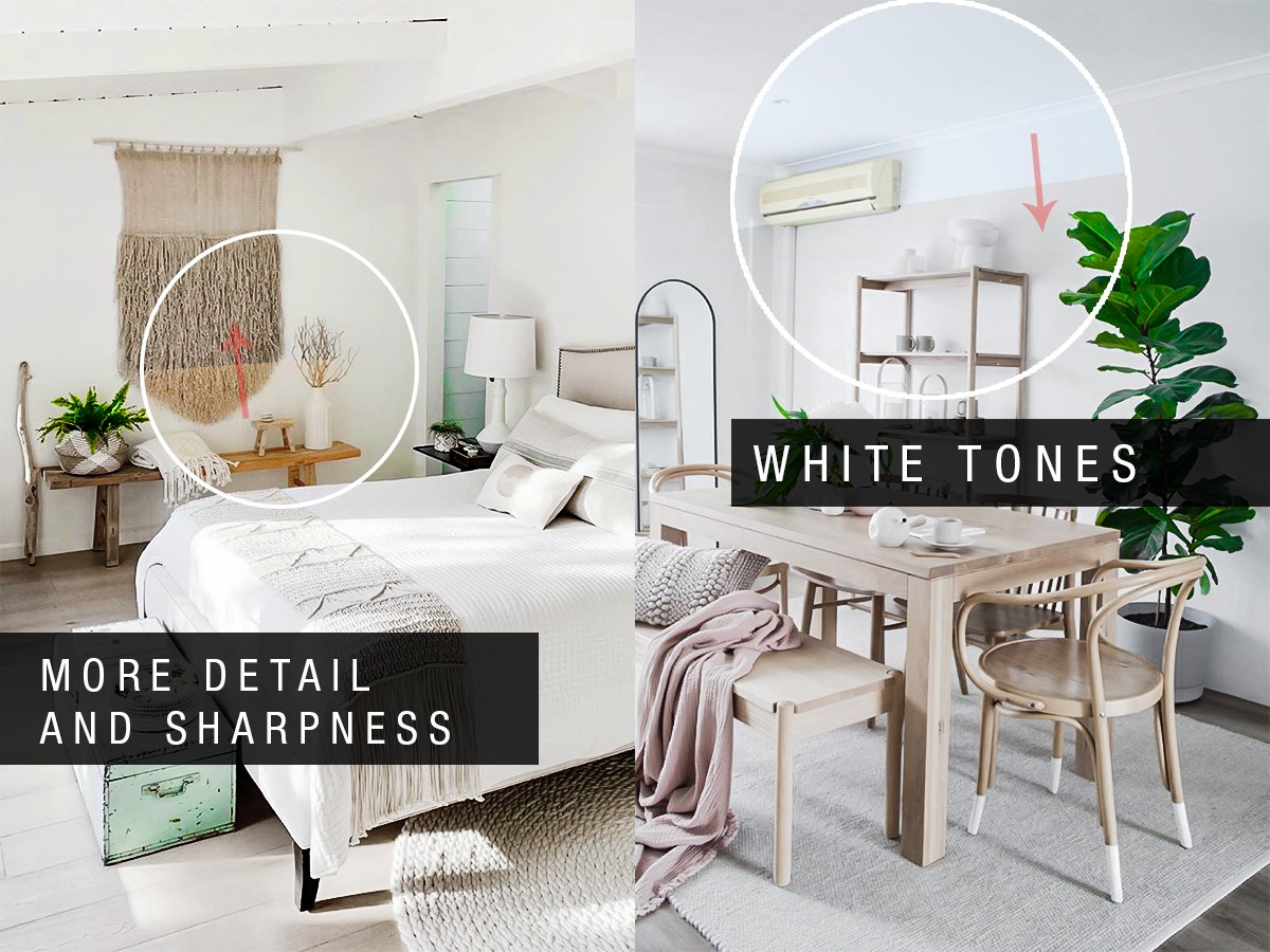 6 white room lightroom presets v1preview image.