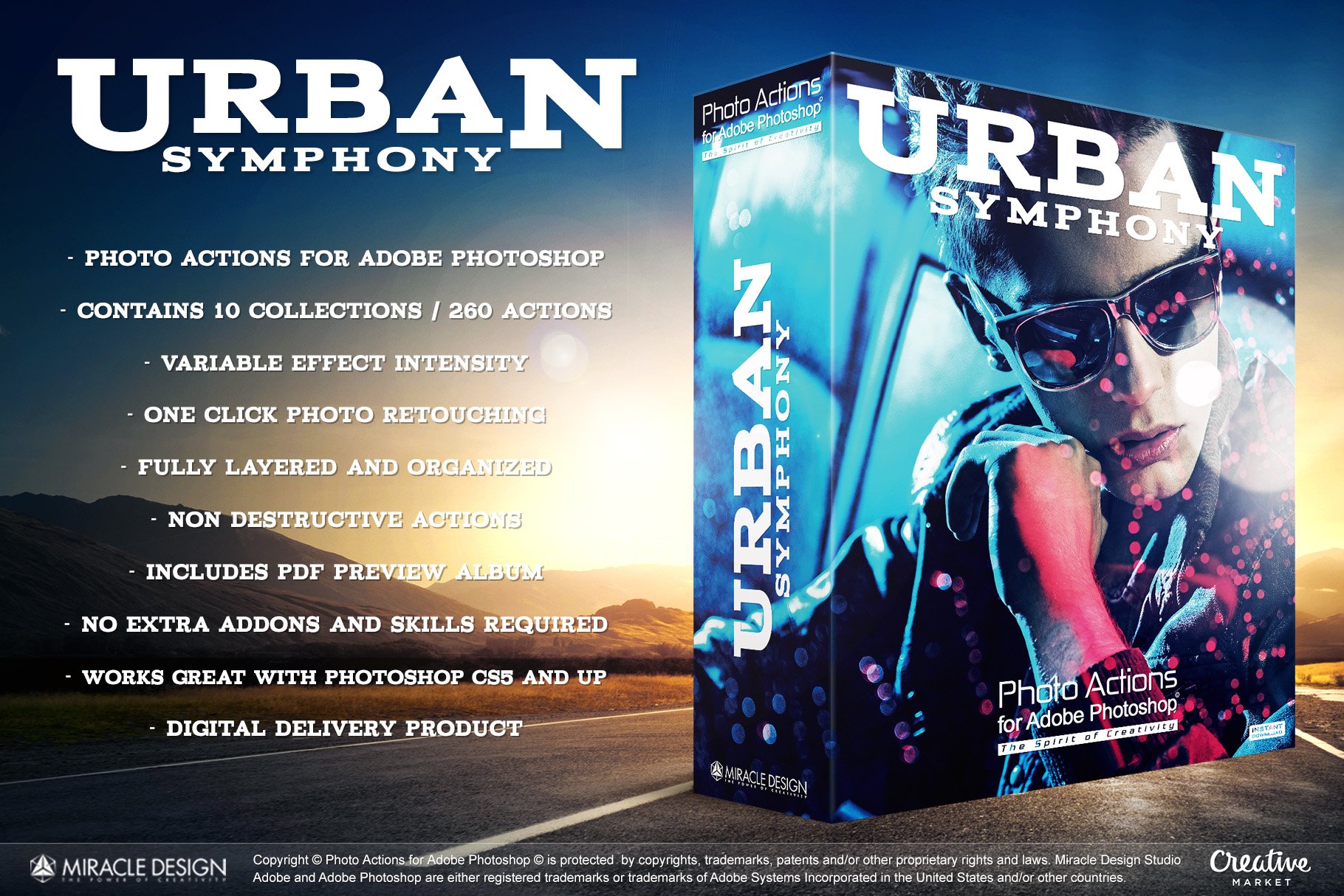Actions for Photoshop / Urbancover image.