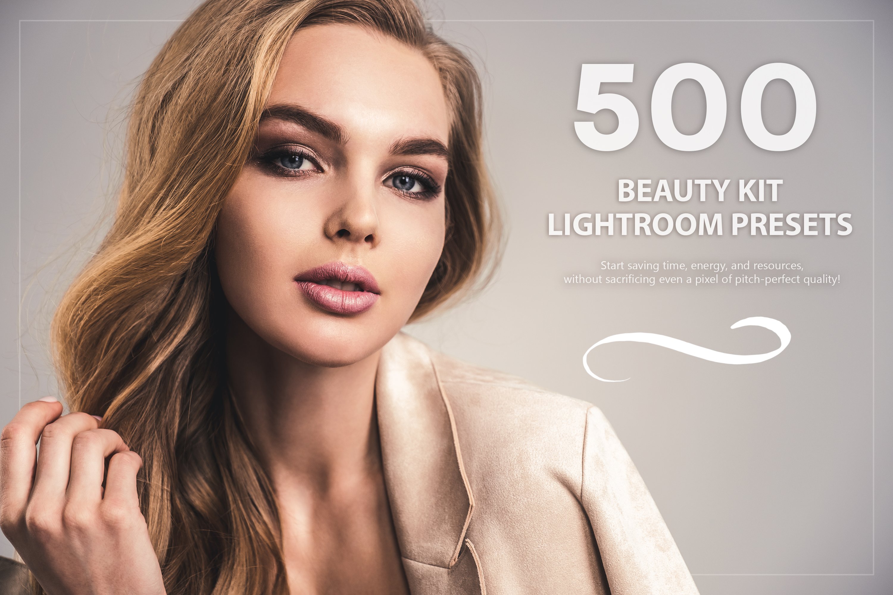 500 Beauty Kit Lightroom Presetscover image.