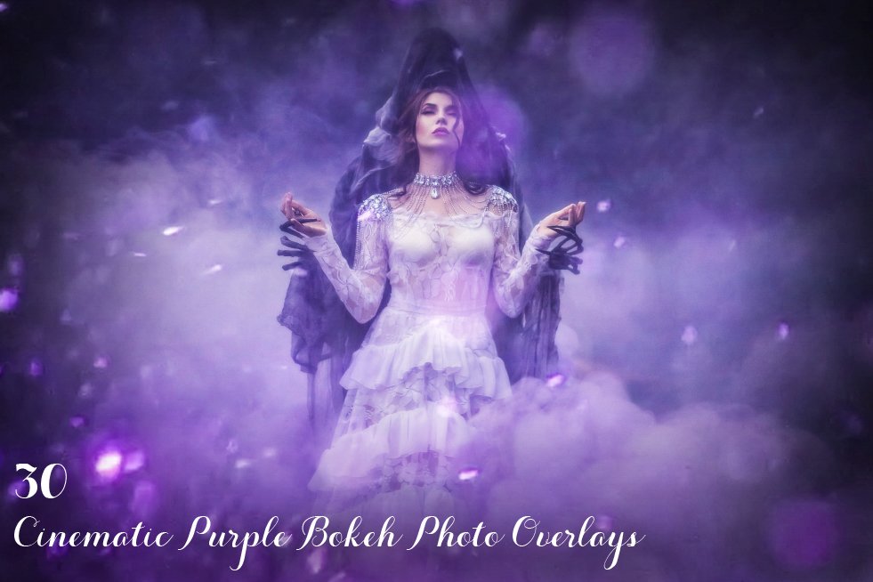 30 Cinematic Purple Bokeh Overlayscover image.
