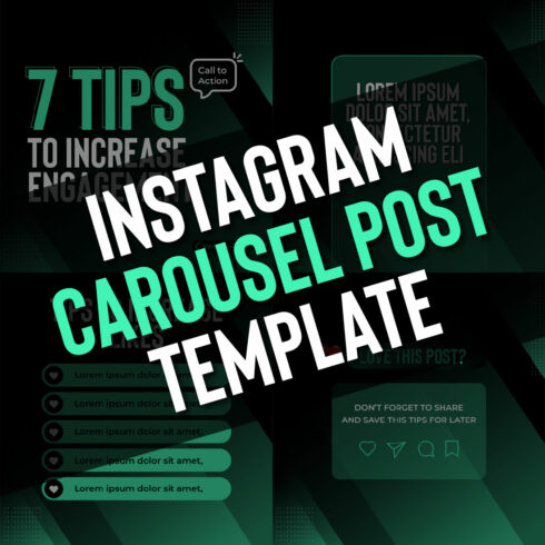Modern and Professional Instagram Carousel Ads Template cover image.